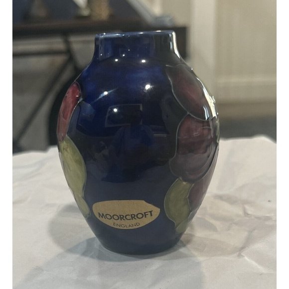 Moorcroft art pottery vase with flowers - marked​​​​ - Picture 3 of 12